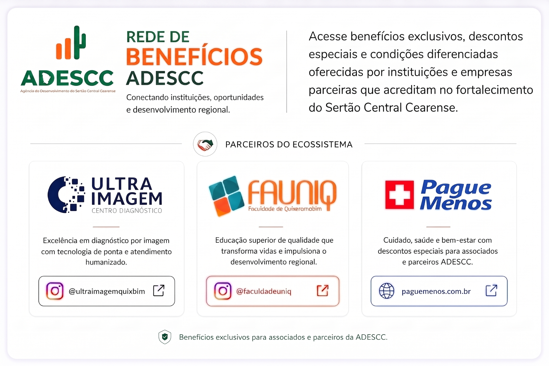 ADESCC lança oficialmente a Rede de Benefícios para associados em parceria com instituições estratégicas