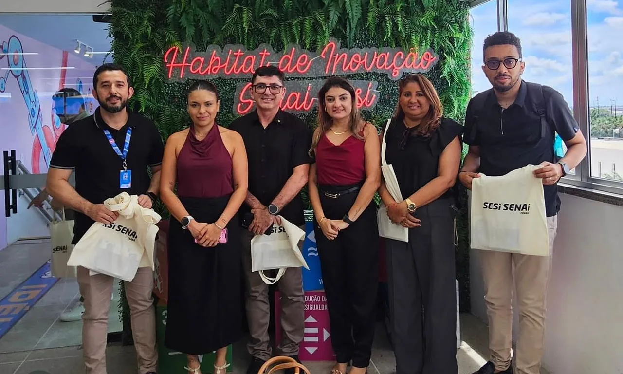 Equipe de Quixeramobim no Habitat de Inovação SESI SENAI